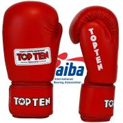 Boxerské rukavice TOP TEN - AIBA, Kůže 