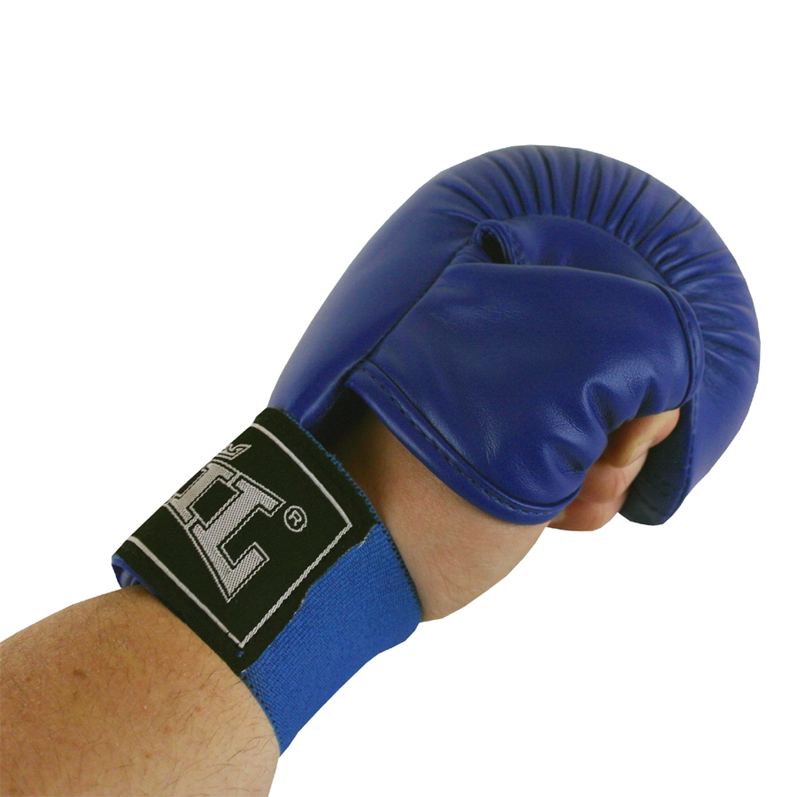 Karate gloves with thumb protection, PU - KARATE - MARTIAL SPORTS